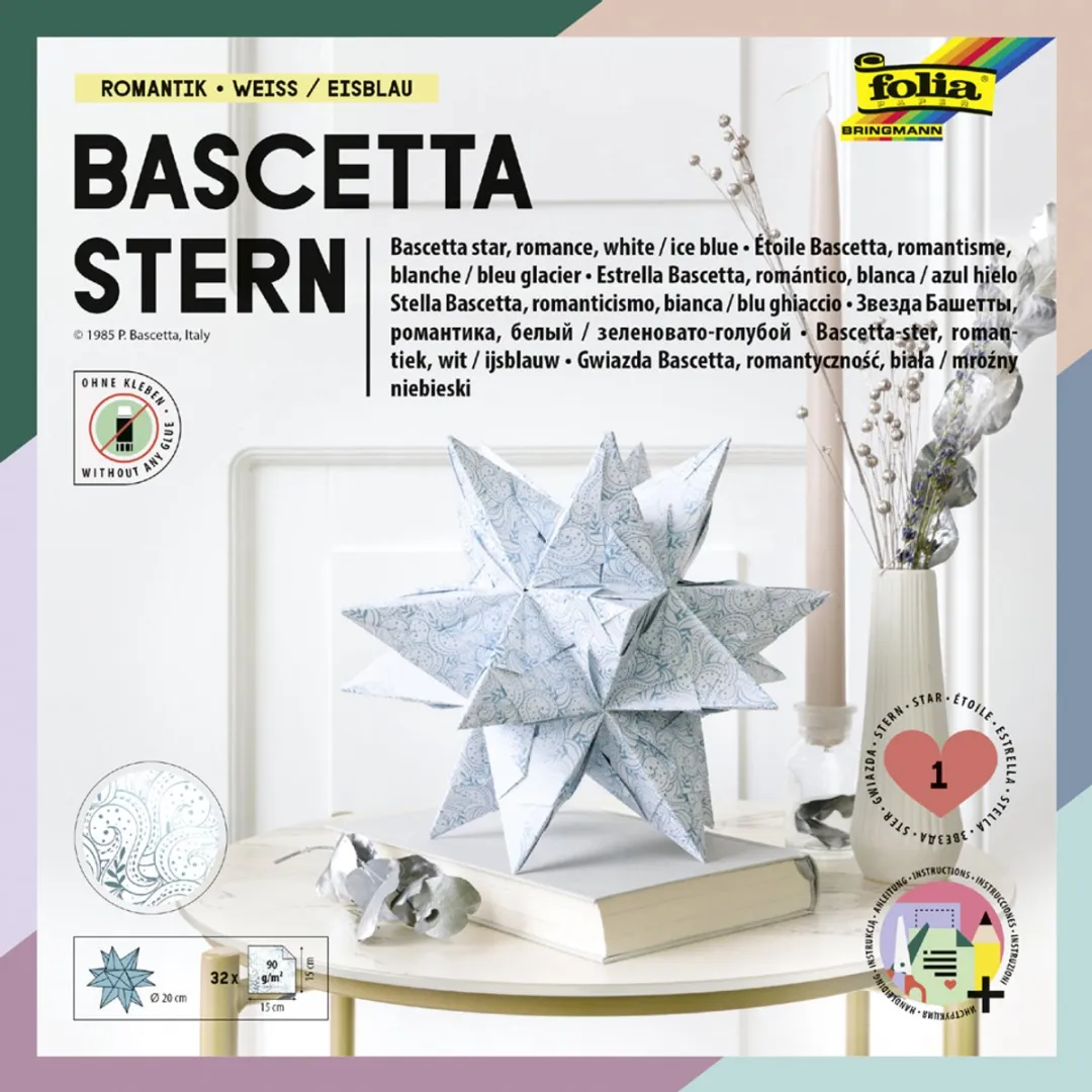Folia Vouwbladen Bascetta-ster Turquoise