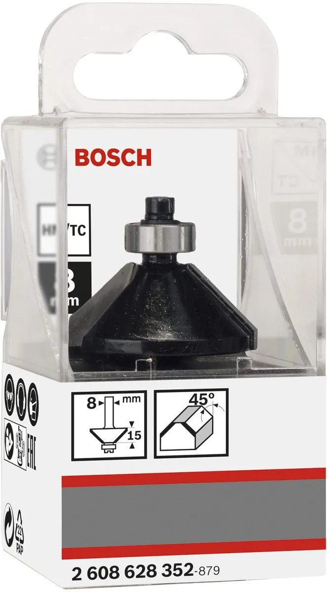 Bosch Fase-/V-groeffrees 8mm - 45°