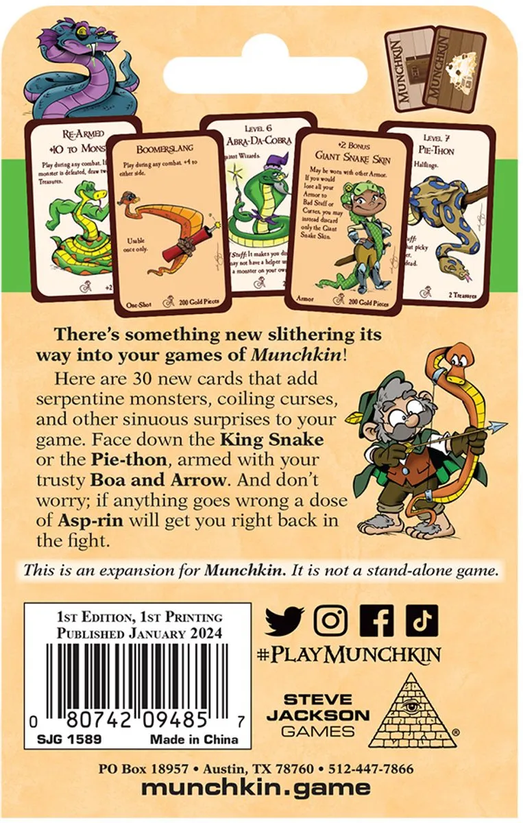 Steve Jackson Games Munchkin Snakes Uitbreiding - 1589SJG
