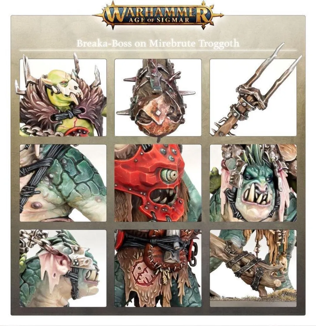 Games Workshop Orruk Warclans Breaka-Boss on Mirebrute Troggoth