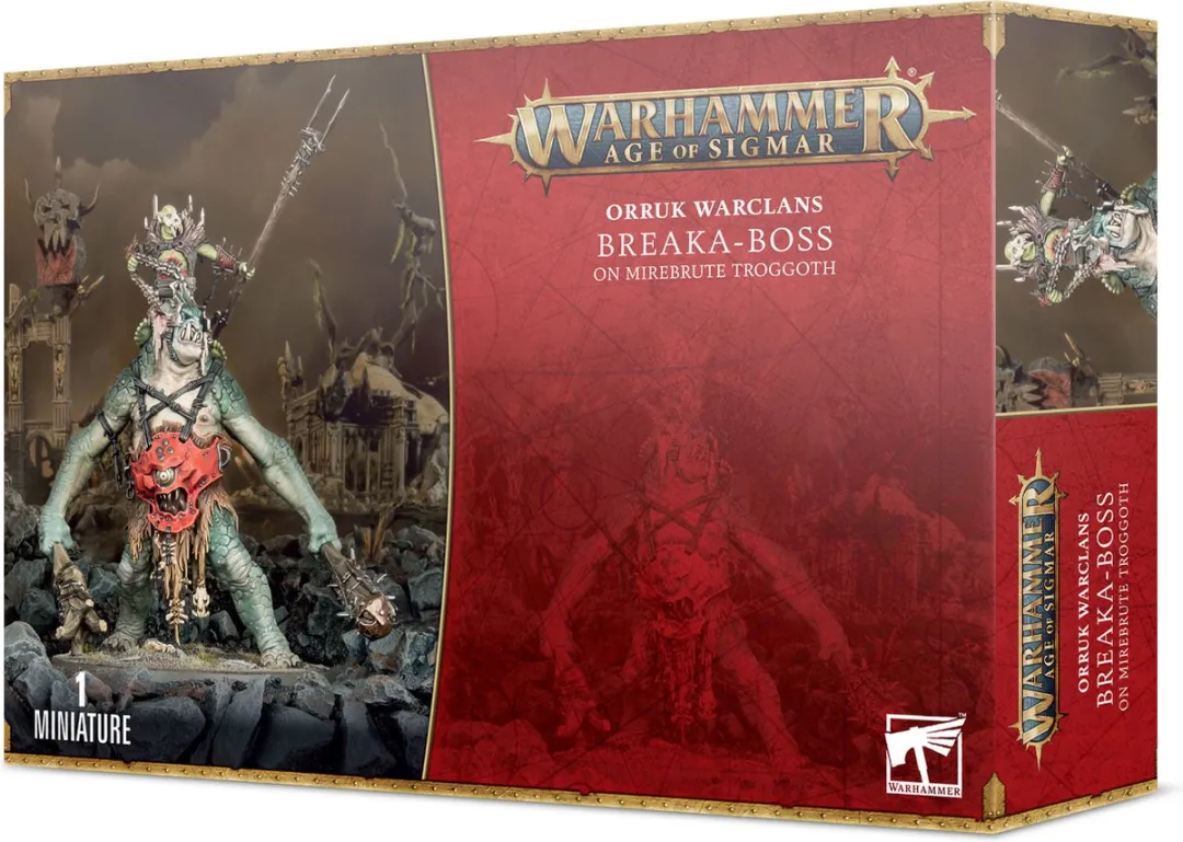 Games Workshop Orruk Warclans Breaka-Boss on Mirebrute Troggoth