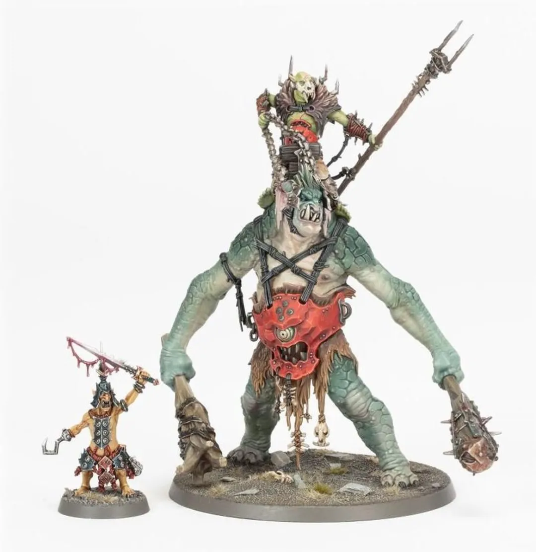 Games Workshop Orruk Warclans Breaka-Boss on Mirebrute Troggoth