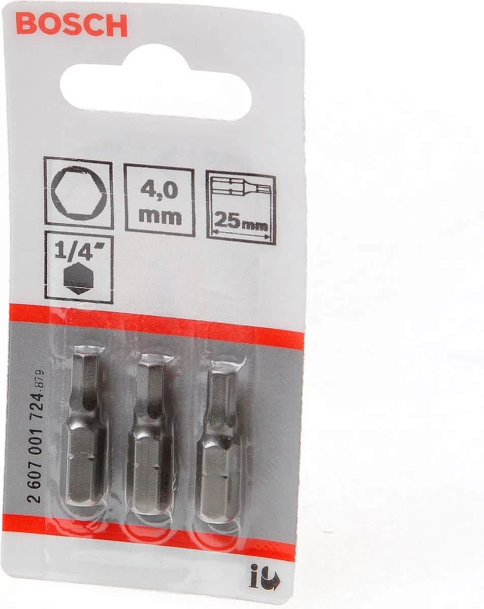 Bosch BIT 1/4"xH-TORS/IS 4.0 - 3 Stuks