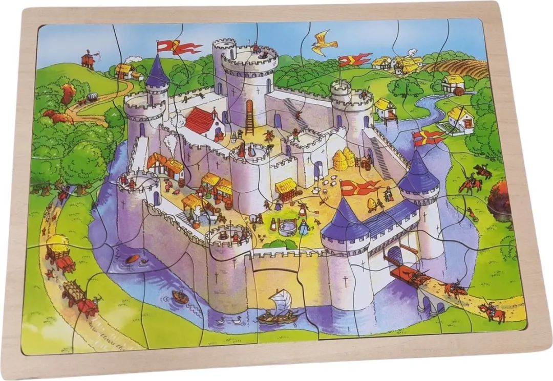 Houten Puzzel Kasteel 41 Stuks - Multi