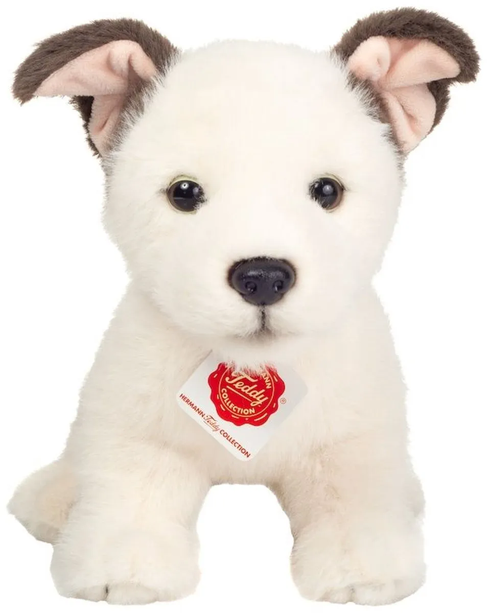 Hermann Teddy Knuffel Jack Russell 25cm - Bruin/Wit