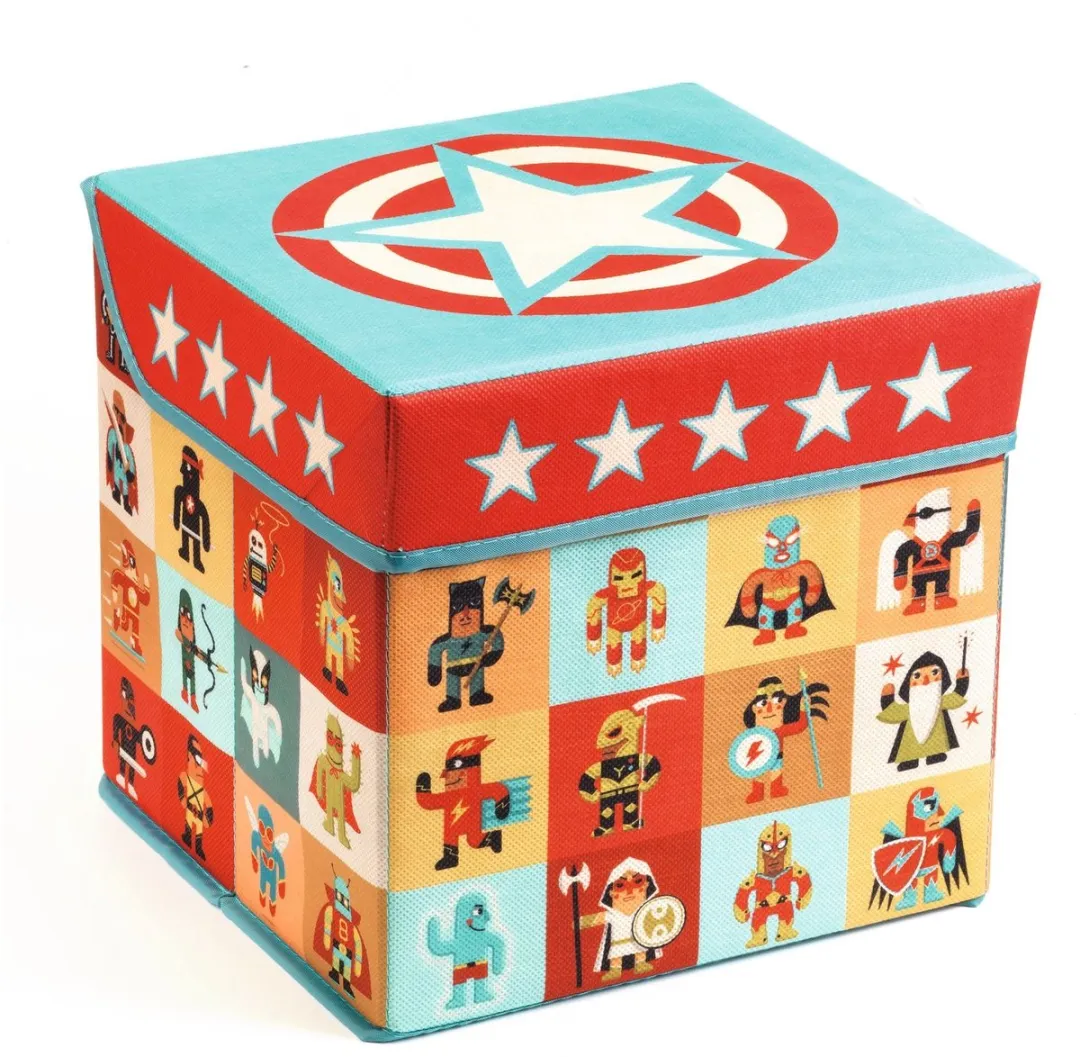 Djeco Sterren Opbergbox Speelgoedkist - Multicolor - afbeelding 5 van 5