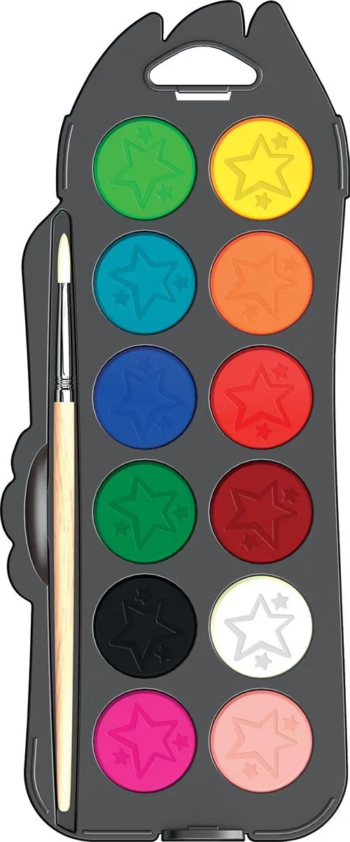 Maped Color'peps Waterverf Napjes 30mm - 12 Stuks + Penseel