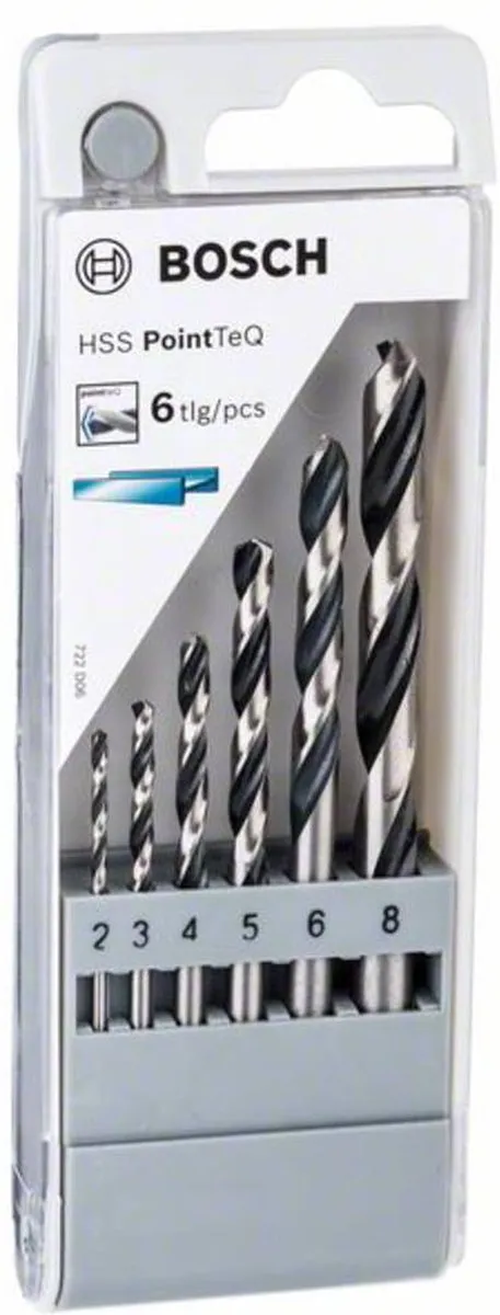 Bosch 6-delige HSS PointTeQ Klopboormachine - 2-8mm
