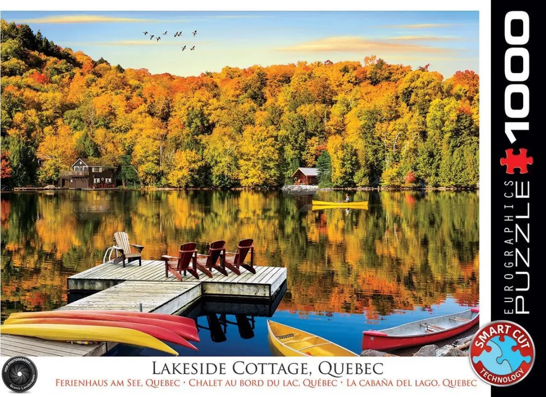 Eurographics Lakeside Cottage Quebec Puzzel 1000 Stuks