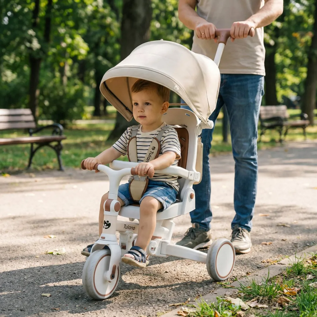Tulano Noah 35 4-in-1 Driewielige Fiets - Beige - afbeelding 4 van 6