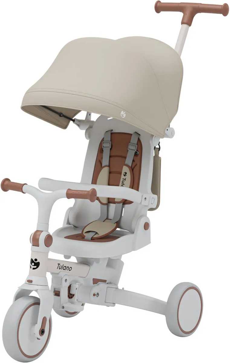 Tulano Noah 35 4-in-1 Driewielige Fiets - Beige - afbeelding 5 van 6