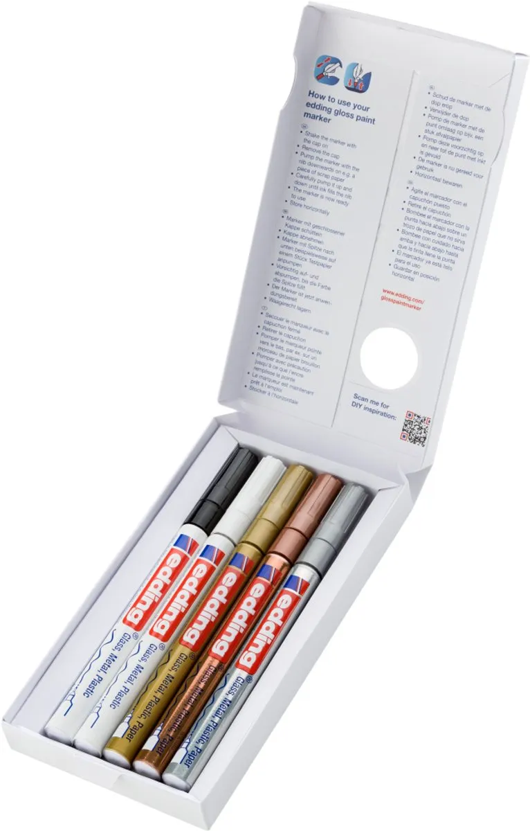edding 780/5 S Glanslakmarker Metallic Assorti - 0,8mm - 20 Stuks - afbeelding 6 van 6
