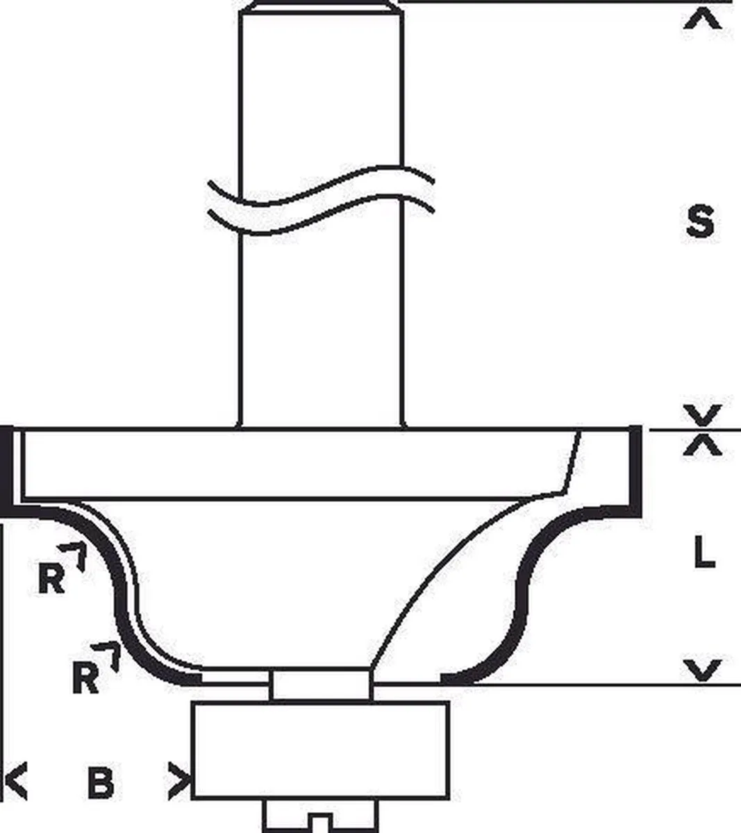 Bosch Paneelfrees B8 R1 12,7mm - 54mm