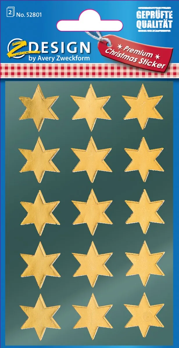 Avery Z-Design Christmas Etiketten 2 Vel - 56 Stuks - Blauw