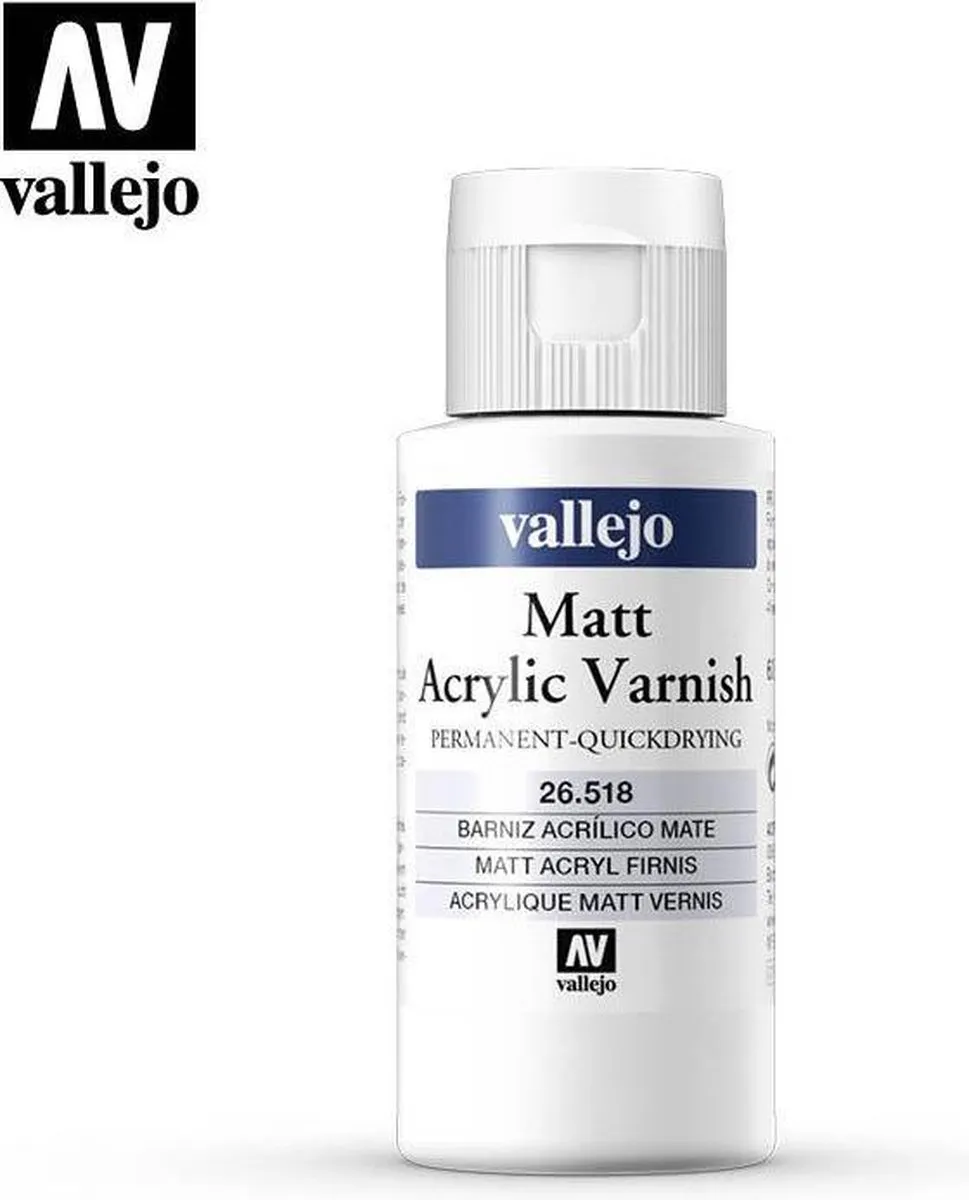Vallejo Hobbyverf Matt Acrylic Varnish 60ml - Multi