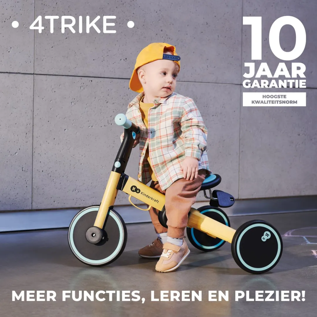 KinderKraft 4TRIKE 3-in-1 Driewieler Blauw