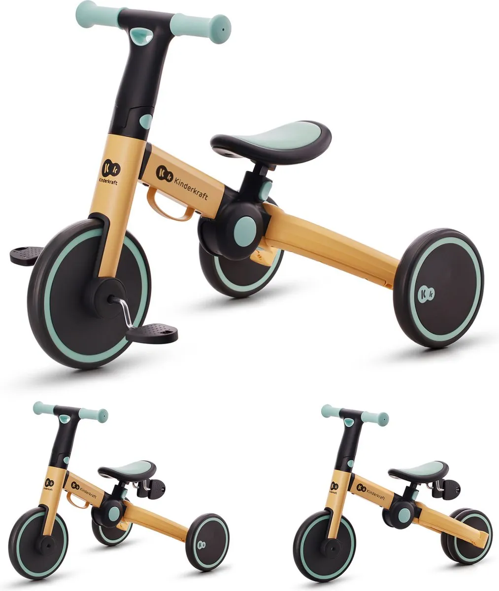 KinderKraft 4TRIKE 3-in-1 Driewieler Blauw