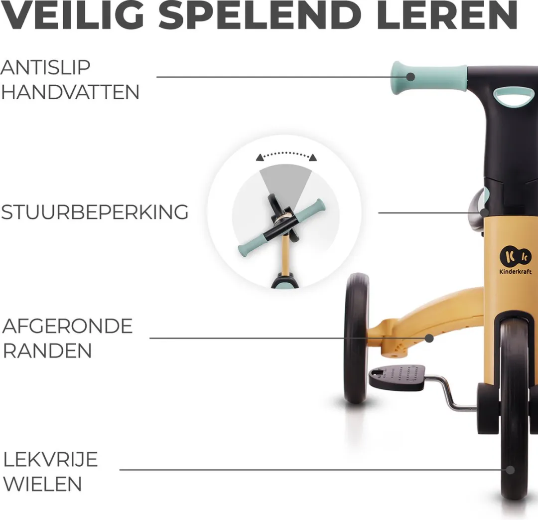 KinderKraft 4TRIKE 3-in-1 Driewieler Blauw