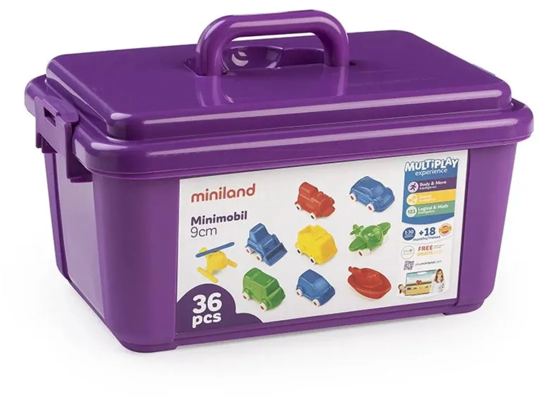 Miniland Voertuigen 36 Stuks - Multi Colour