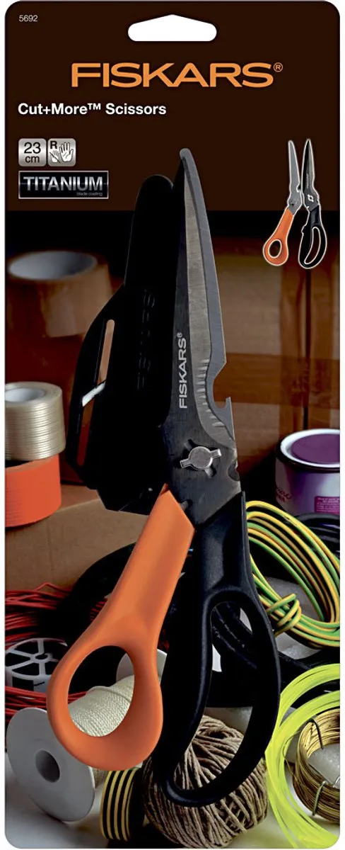 Fiskars Cuts&More Multifunctionele Schaar - met Beschermhoes - 23 cm