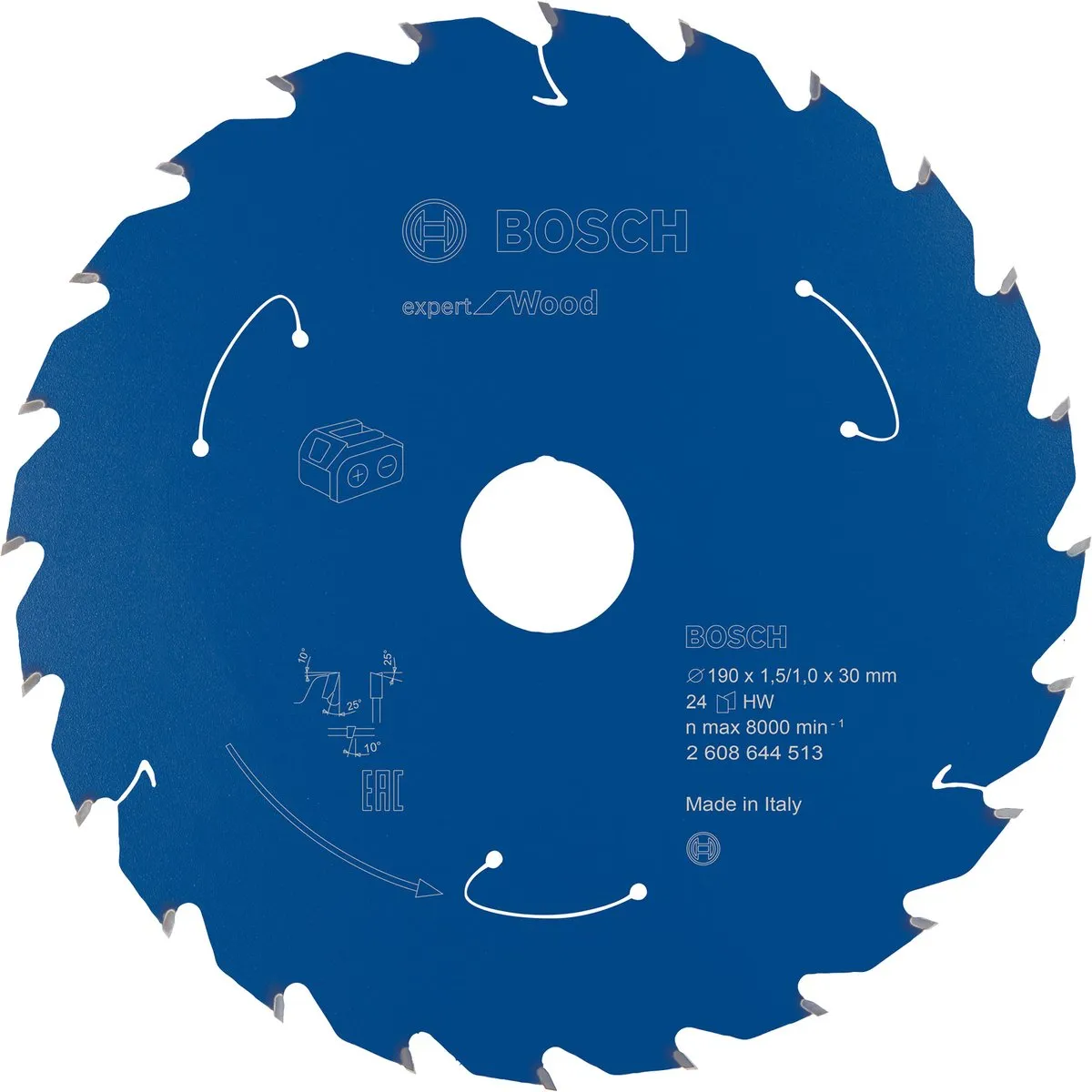 Bosch Cirkelzaagblad Accu Wood 190x30x1,5mm