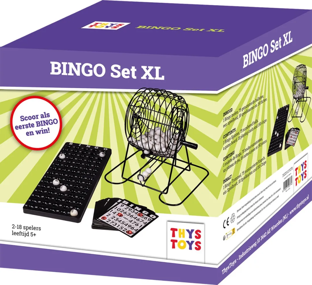 ThysToys Bingomolen XL 2012277 - Bingo Spel - 30cm - 75 Ballen