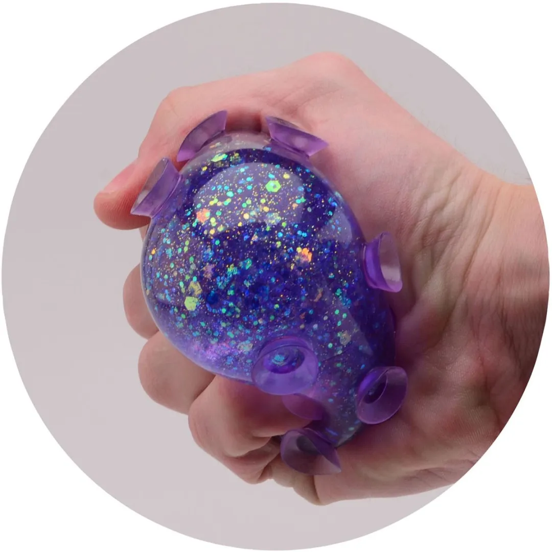 Johntoy Glitter Zuignapballen Multicolor - 12 Stuks - afbeelding 2 van 2