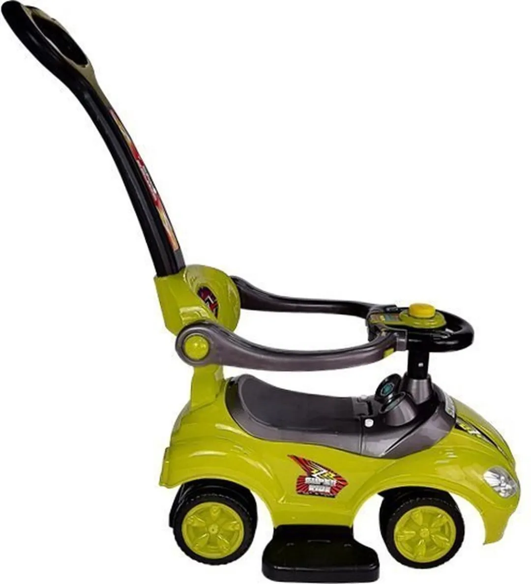 LEAN TOYS Mega Car 3-in-1 Loopauto - Geel