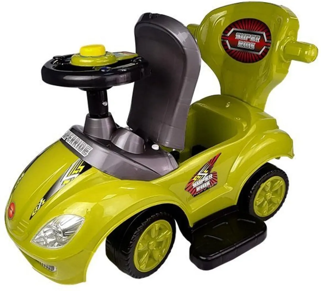 LEAN TOYS Mega Car 3-in-1 Loopauto - Geel
