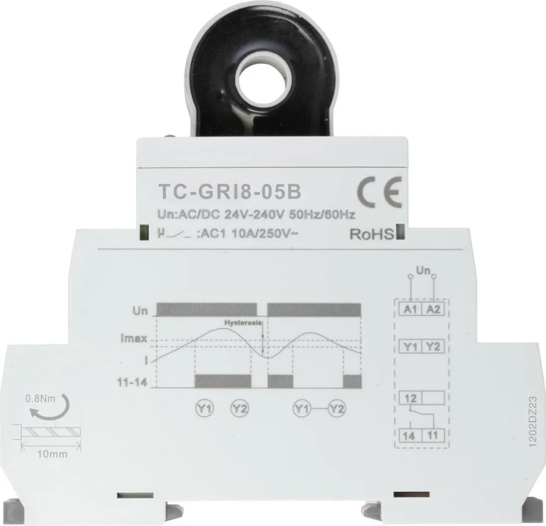 Tru Components GRI8-05B Stroombewakingsrelais AC/DC