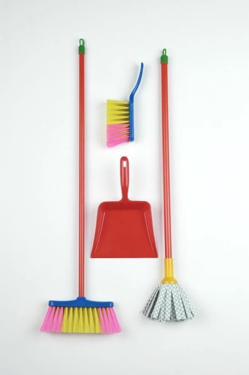 Klein Toys Bezemset 4-delig - Grijs