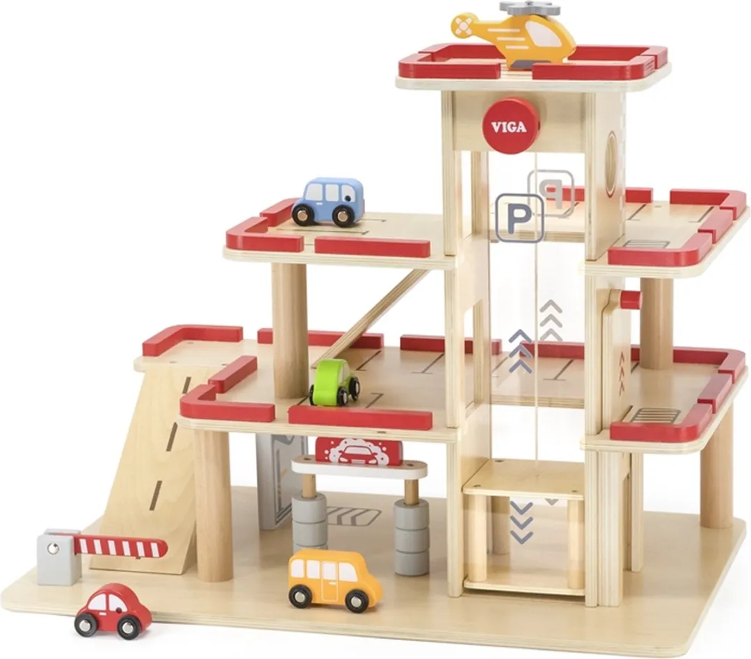 Vigatoys Houten Speelgoedgarage Groot