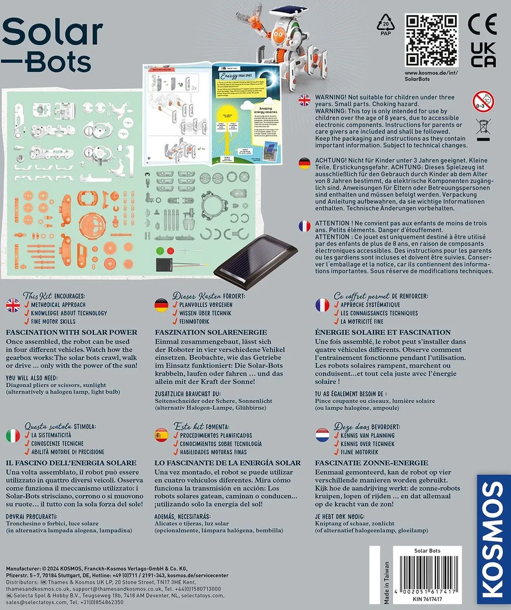 Kosmos Solar Bots 617417 Experimenteerset - 3 Zonne-energie Robots