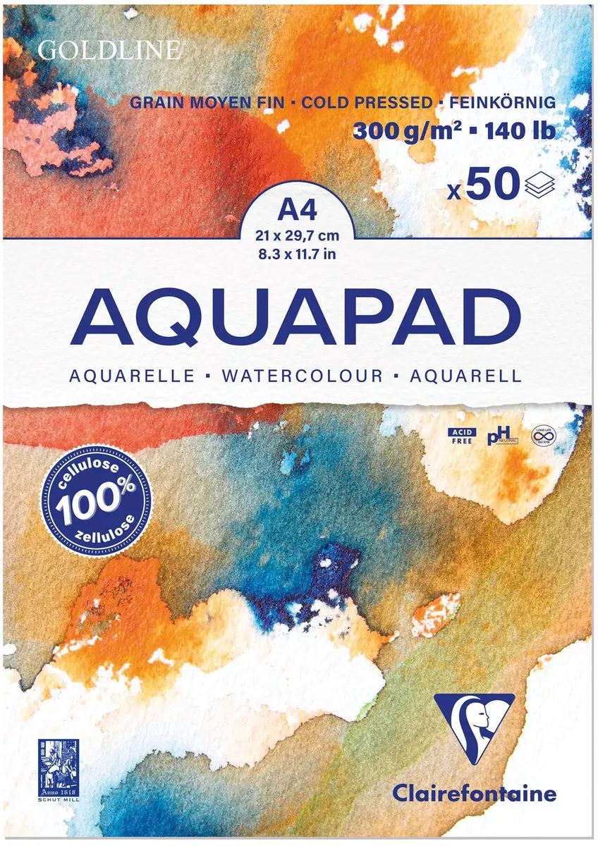 Clairefontaine Goldline Aquapad Aquarelpapier A4