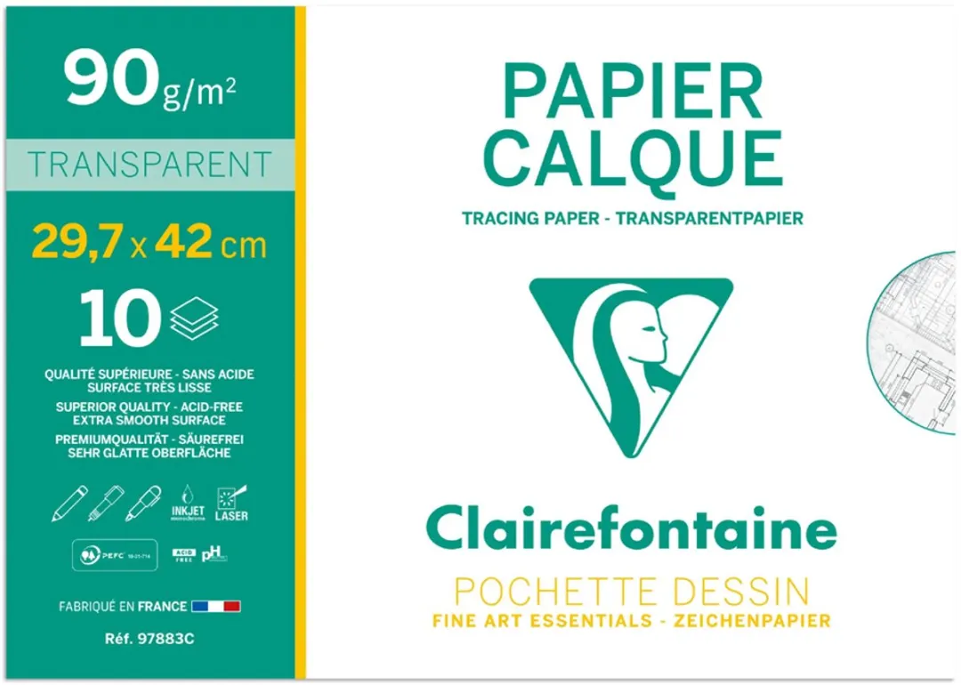 Clairefontaine Transparantpapier A4 - 70/75 g/m²