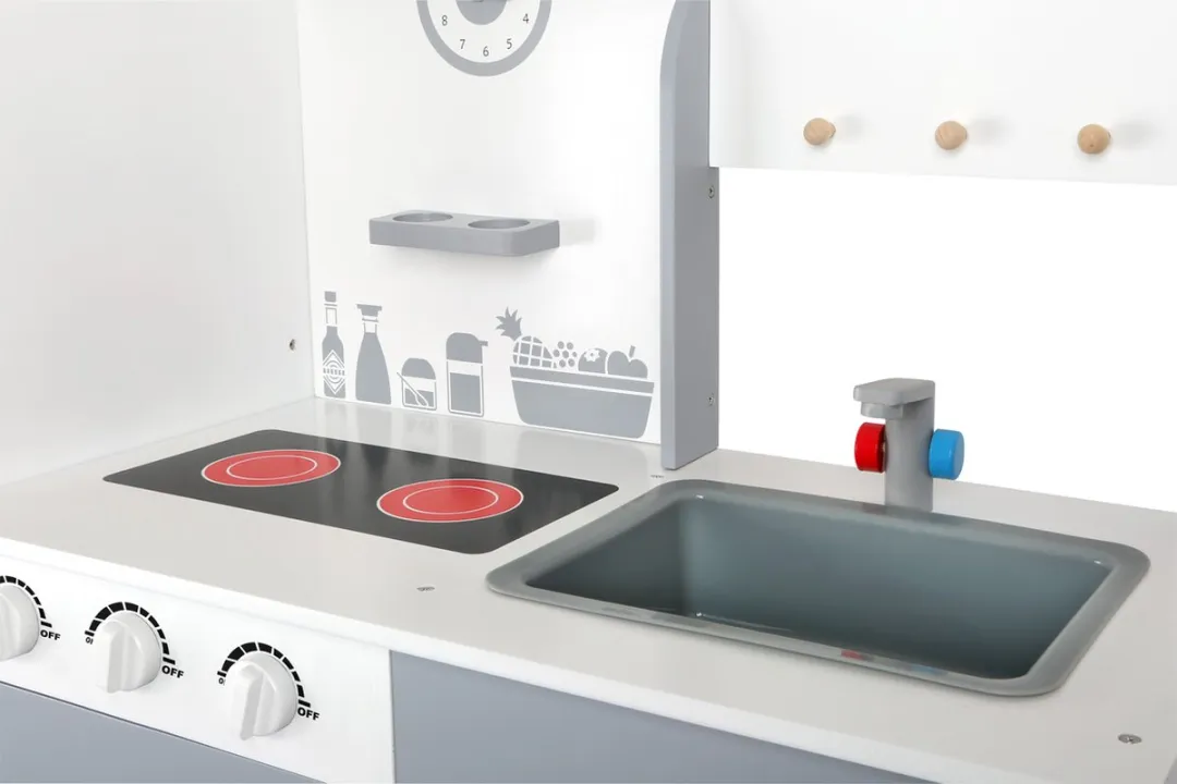 Small Foot Houten Speelkeuken 10598 - 82 cm - Grijs - afbeelding 6 van 6