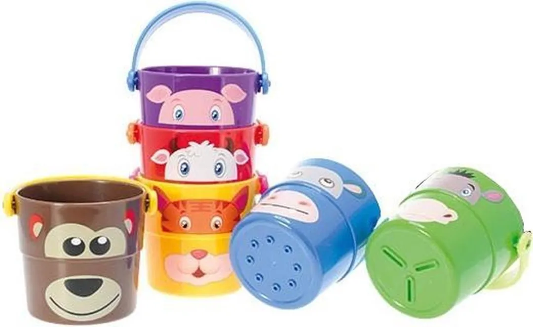 Johntoy Stapelemmers Dieren 3 Stuks - 7cm - Multikleur