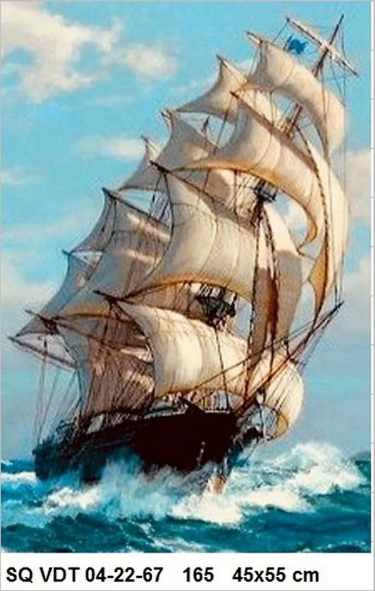 VDTOYS Diamond Painting VDTB165 - Groot formaat 45x55cm - Boot