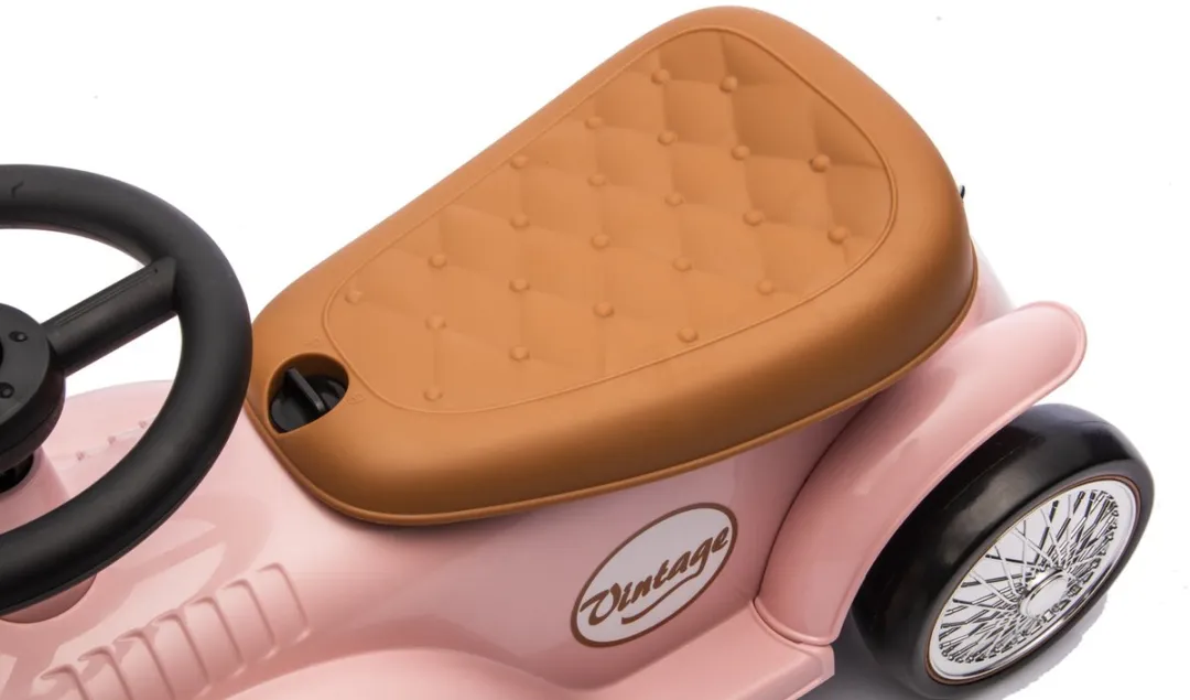 Eco Toys Retro Loopauto Roze - Met Claxon & Opbergruimte - afbeelding 6 van 6