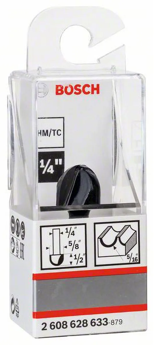 Bosch Holle Frese 1/4" R1 8mm - Hout