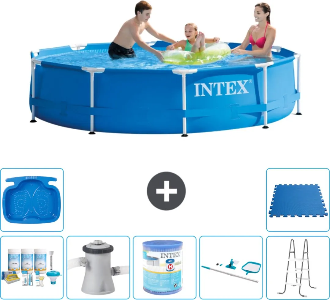 Intex 28200NP-Blauw Rond Frame Zwembad 305cm