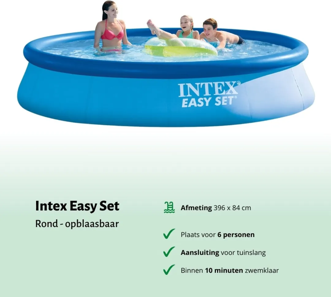 Intex Easy Set Zwembad 396x84cm - Blauw - 7290L
