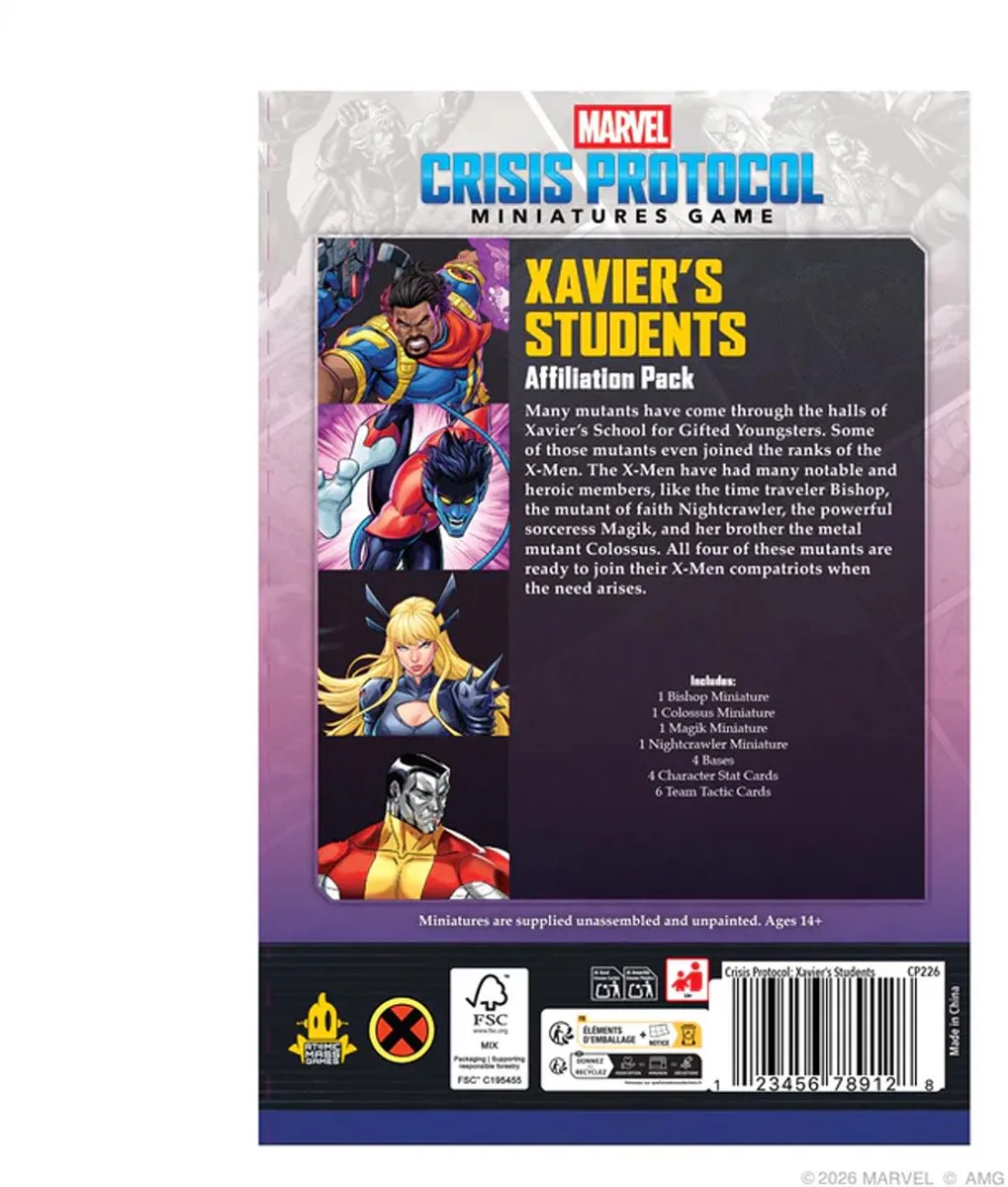 Atomic Mass Games Marvel Crisis Protocol Xavier Students CP226 Miniaturen - Ongeschilderd