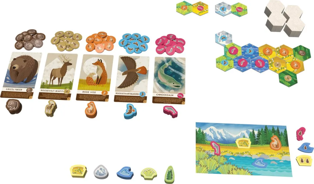 White Goblin Games Cascadia Junior - Familiespel 2-4 spelers