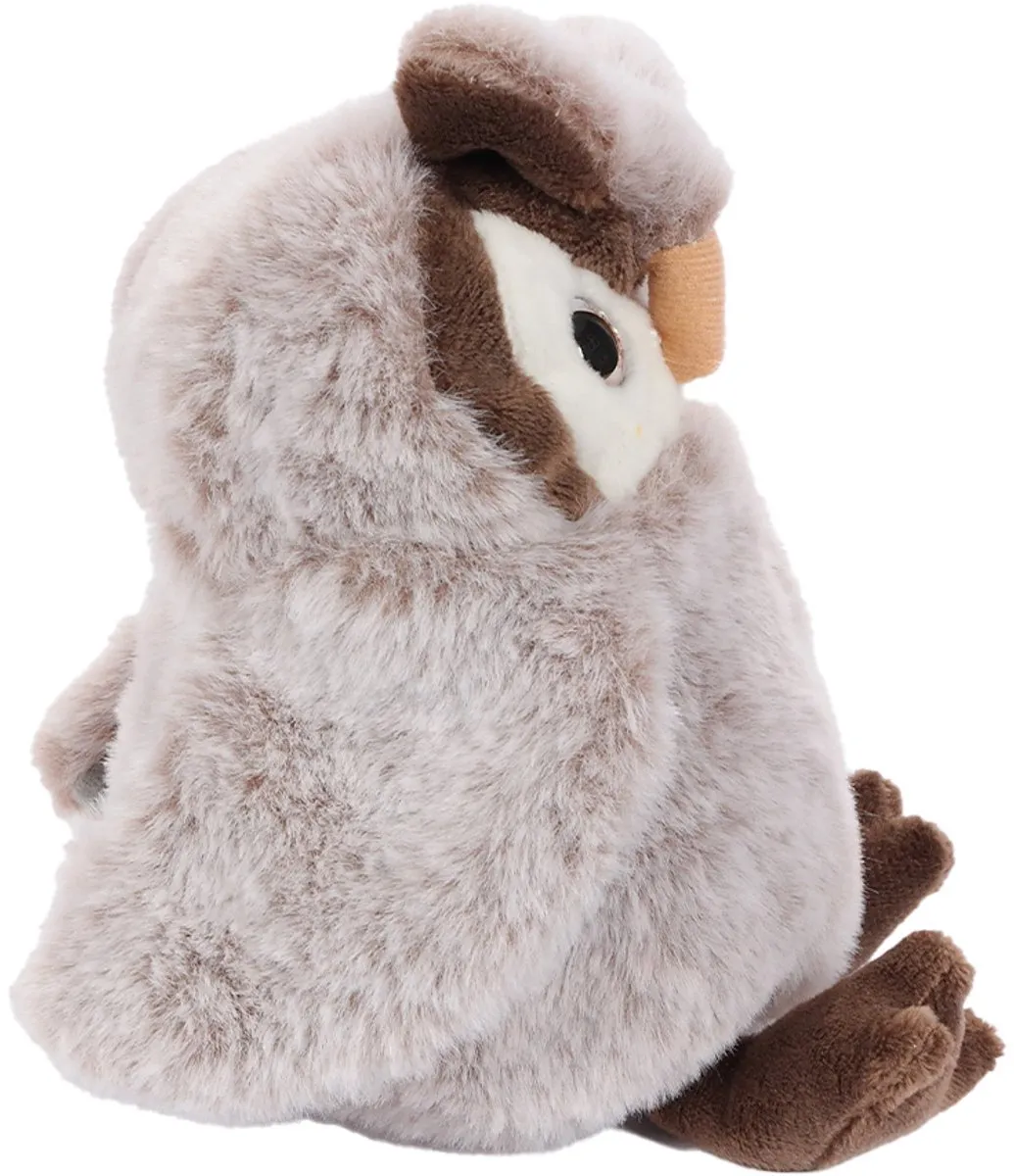 PIA Soft Toys Pluche Uil 16cm - Bruin/Grijs