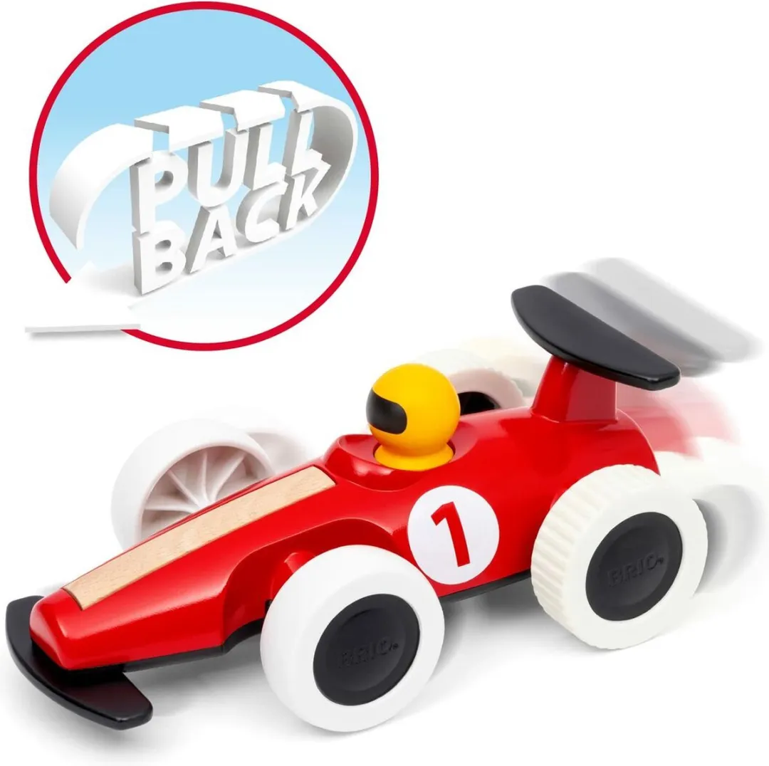 BRIO Pull Back Raceauto 30308 - Rood