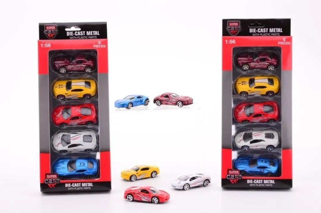 Johntoy Super Cars 5 Stuks Multicolor - 26907