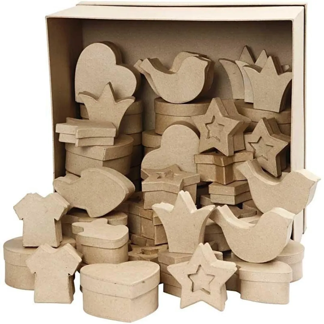 Creativ Company Handgemaakte Papier-maché Dozen - 63 Stuks