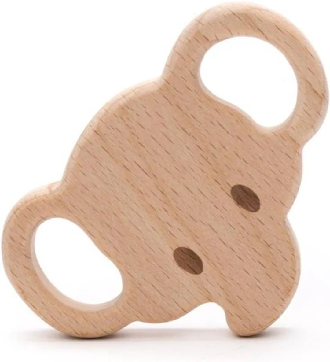 Durable Houten Bijtring Olifant - Bruin