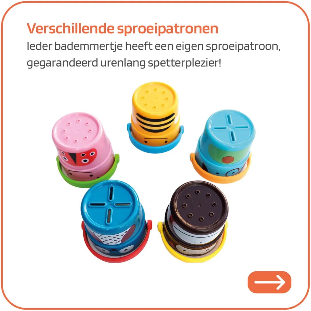 Jobber Toys Badspeelgoed Waterradboot - 2 Stuks